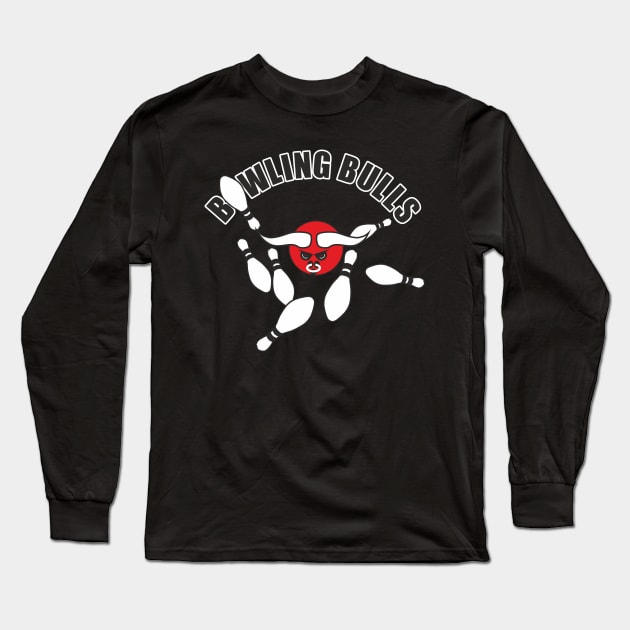 BOWLING BULLS (white) Long Sleeve T-Shirt by aceofspace